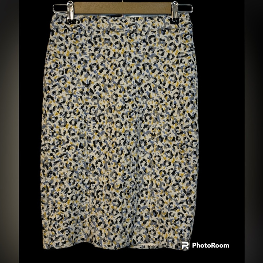 Anthropologie Maeve Leopard Print Pencil Skirt